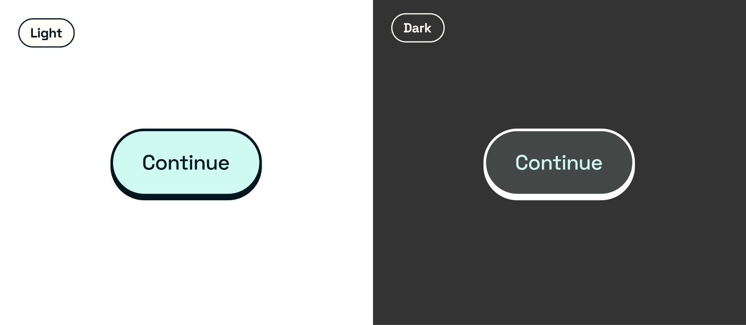 Button in light and dark mode
